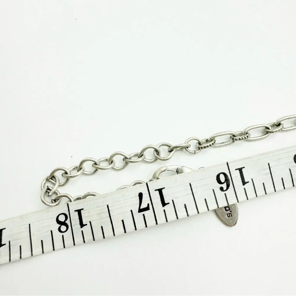 Chico’s Silver Tone Teardrop and Smoky Crystal Rhinestones Necklace